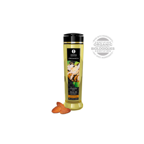 Huile de massage aphrodisiaque bio douceur d'amande 240ml 